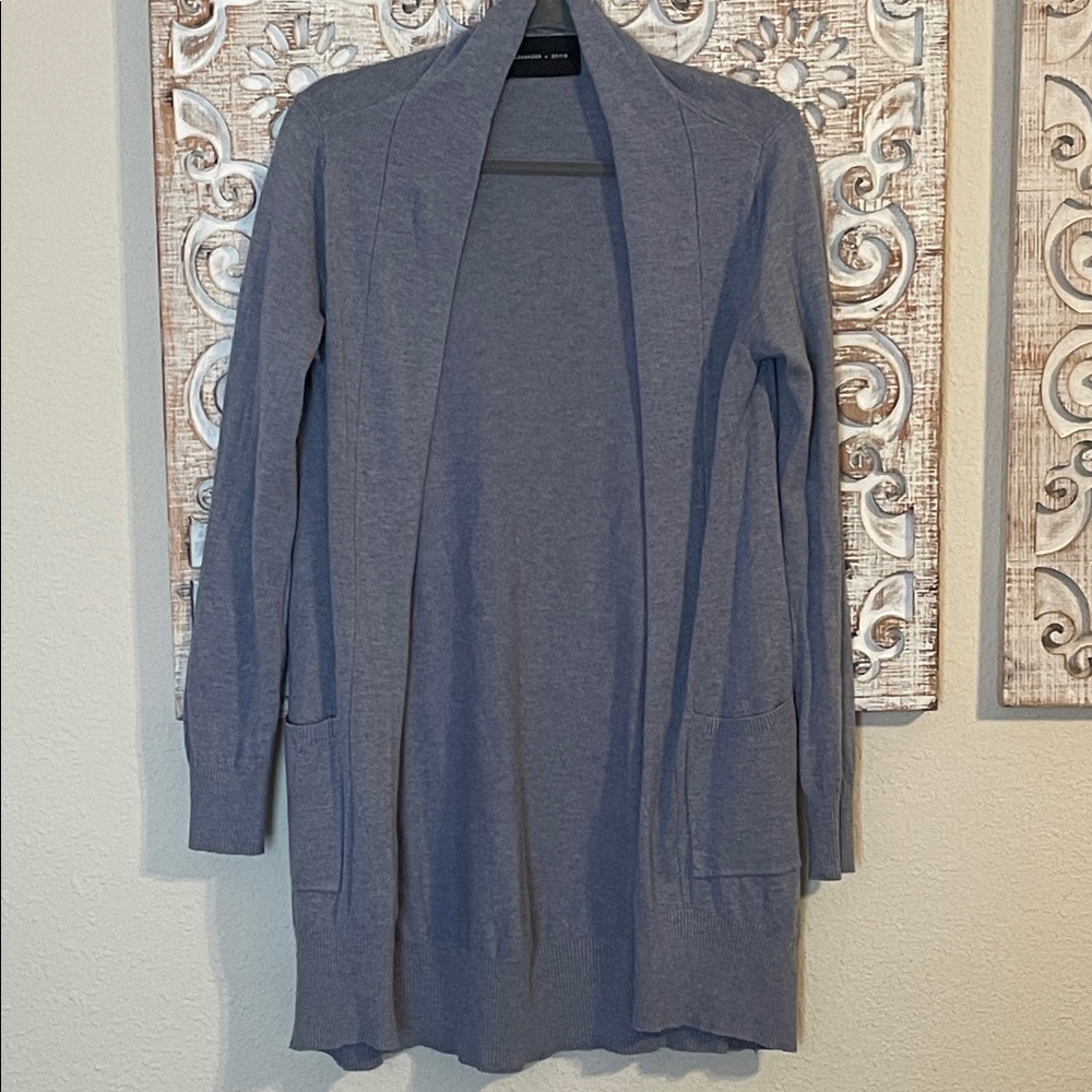 Blue Open Front Cardigan